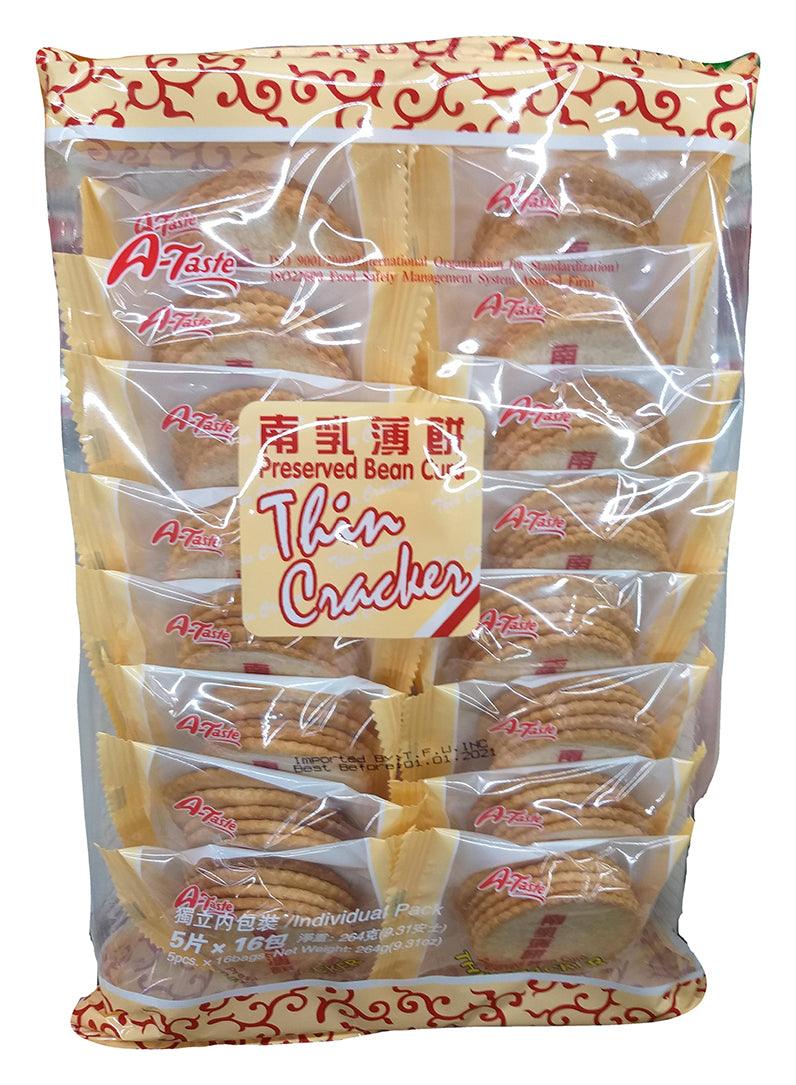 A-Taste Preserved Bean Cake Thin Crackers, 9.3 Ounces, (Pack of 1) - Mighty Depot