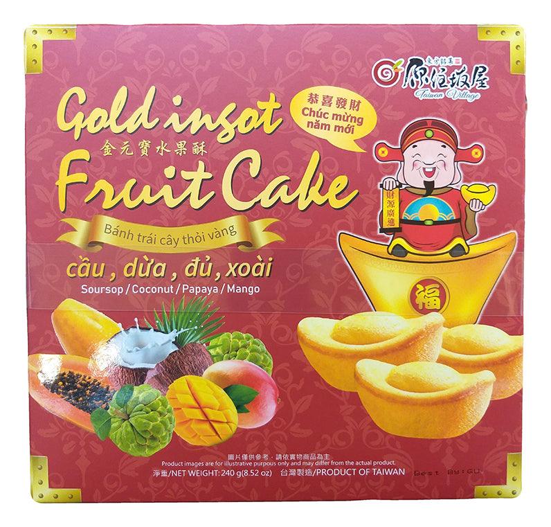 Taiwan Village Gold Ingot Fruit Cake, 8.52 Ounces, (Pack of 1) - Mighty Depot