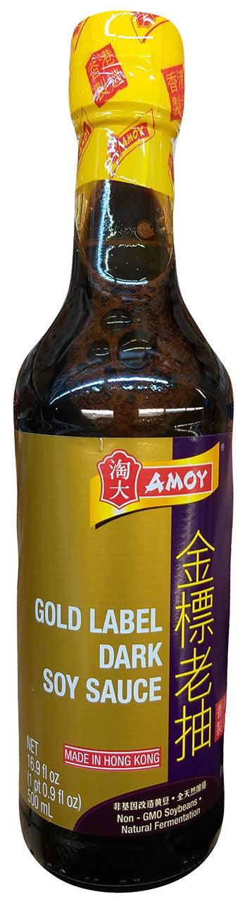 Amoy Gold Label Dark Sauce, 16.9 Ounces, (1 Bottle) - Mighty Depot