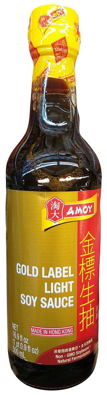 Amoy Gold Label Light Soy Sauce, 16.9 Ounces, (1 Bottle) - Mighty Depot