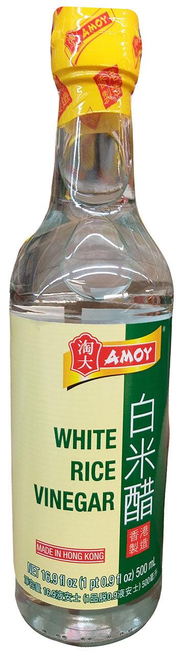 Amoy White Rice Vinegar, 16.9 Ounces, (1 Bottle) - Mighty Depot
