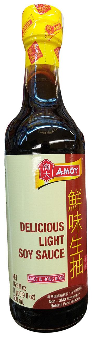 Amoy Delicious Light Soy Sauce, 16.9 Ounces, (1 Bottle) - Mighty Depot