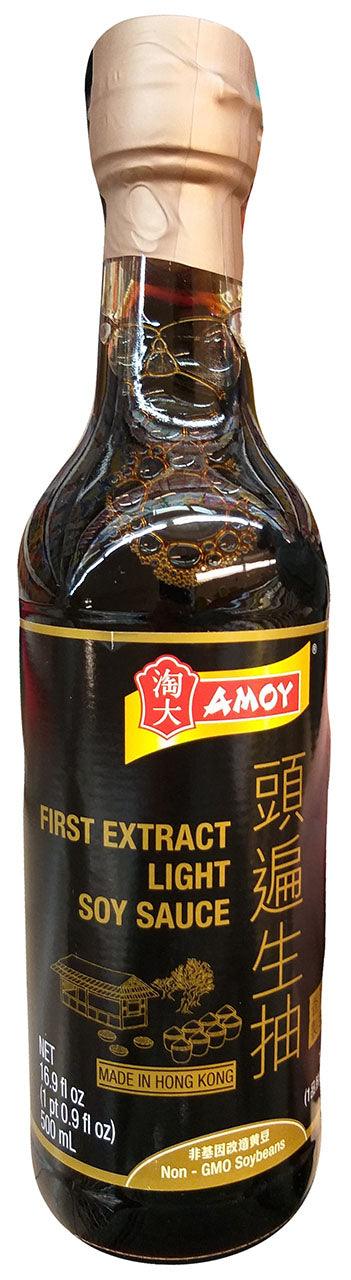 Amoy First Extract Light Soy Sauce, 16.9 Ounces, (1 Bottle) - Mighty Depot