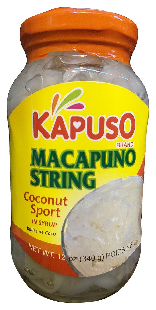 Kapuso Macapuno String in Syrup, 12 Ounces, (Pack of 1 Jar) - Mighty Depot