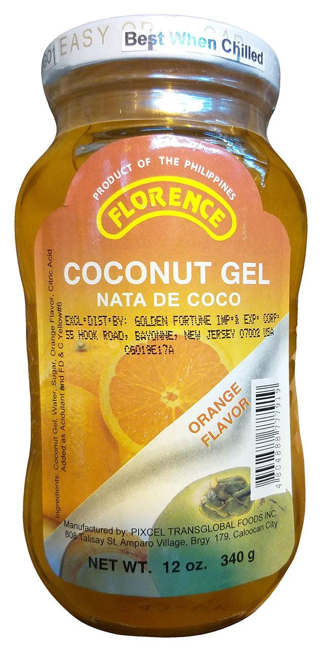 Florence Coconut Gel (Orange), 12 Ounces, (Pack of 1 Jar) - Mighty Depot