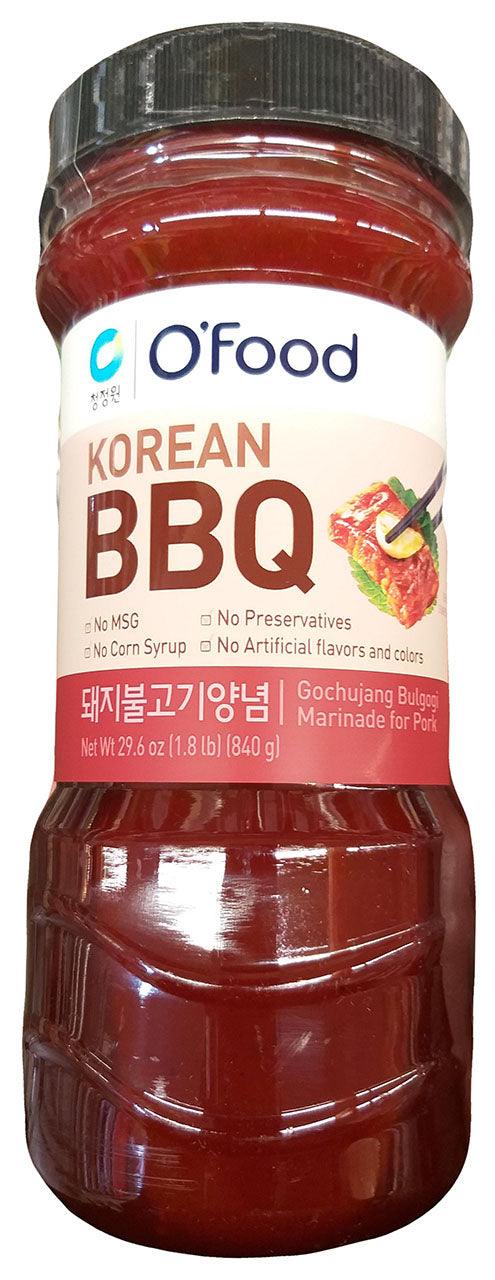 Chung Jung One O'food Korean BBQ (Pork Gochujang Bulgogi Marinade), 1.8 Pounds, (Pack of 1 Jar) - Mighty Depot