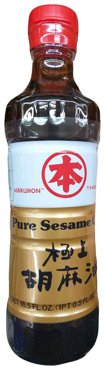 Maruhon Pure Sesame Oil, 16.5 Ounces, (Pack of 1 Bottle) - Mighty Depot