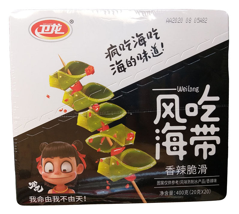 WeiLong - Gobbling Up Kelp Hot & Spicy, 14 Ounces, (Pack of 1) - Mighty Depot