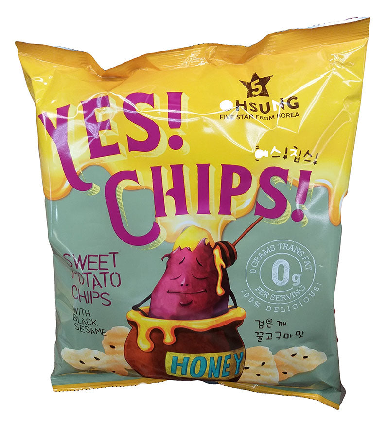 Ohsung - Yes! Chips! (Sweet Potato), 3.5 Ounces, (2 bags)