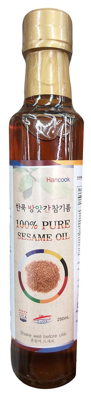Hancook - 100% Pure Sesame Oil, 8.4 Ounces, (Pack of 1 Bottle) - Mighty Depot