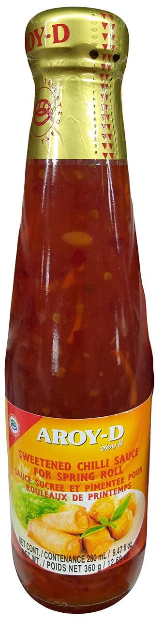 Aroy-D - Sweetened Chili Sauce for Spring Roll, 12.69 Ounces, (1 Bottle) - Mighty Depot