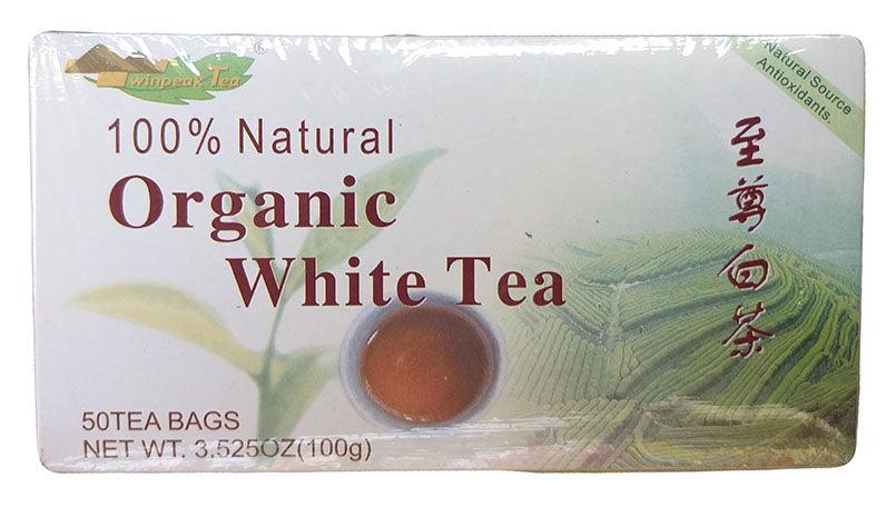 Winpeak Tea - 100% Organic White Tea, 3.525 Ounces (0.07 Oz x 50 Teabags), (Pack of 1) - Mighty Depot