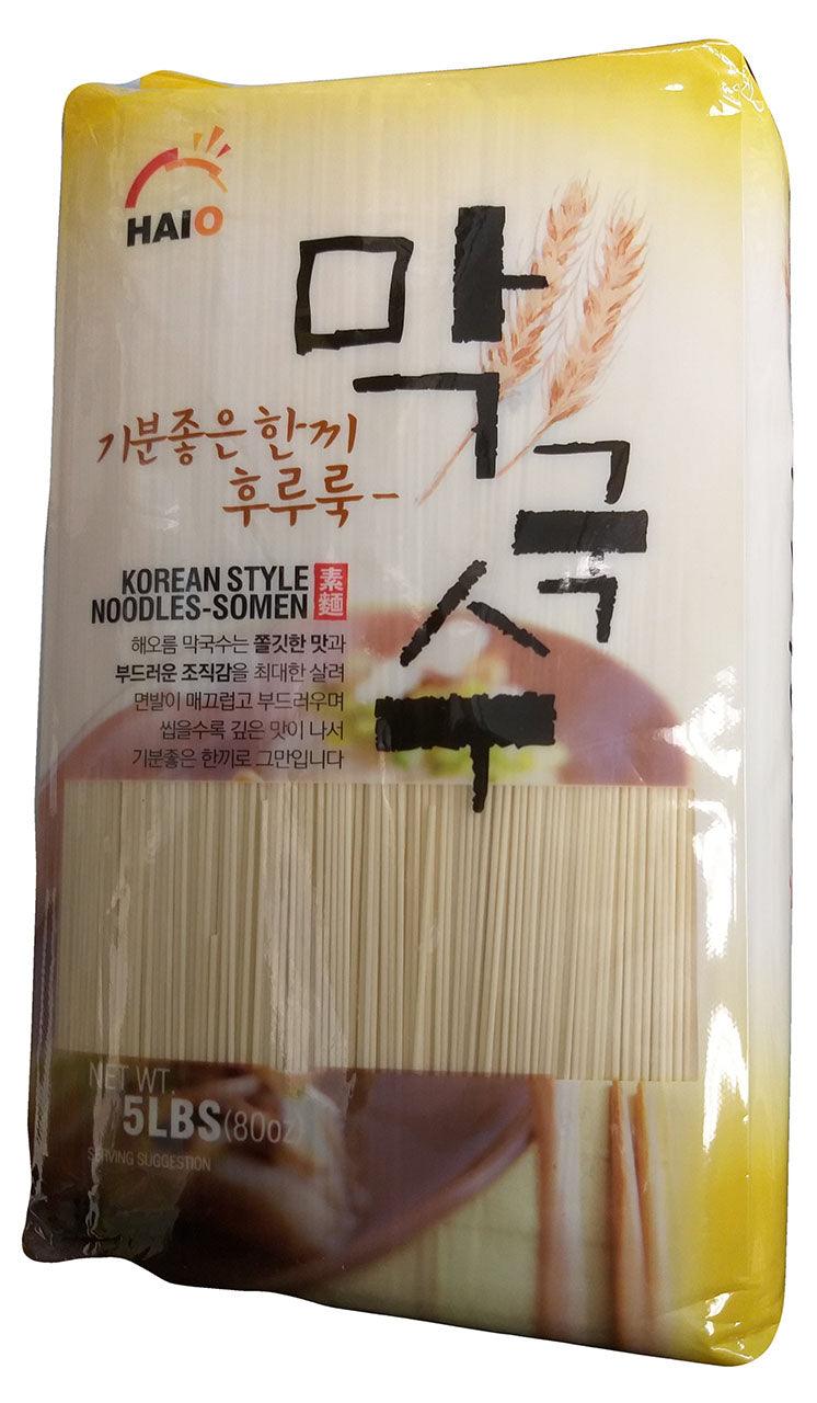 Haioreum - Korean Style Noodles-Somen (Makguksu), 5 Pounds, (Pack of 1) - Mighty Depot