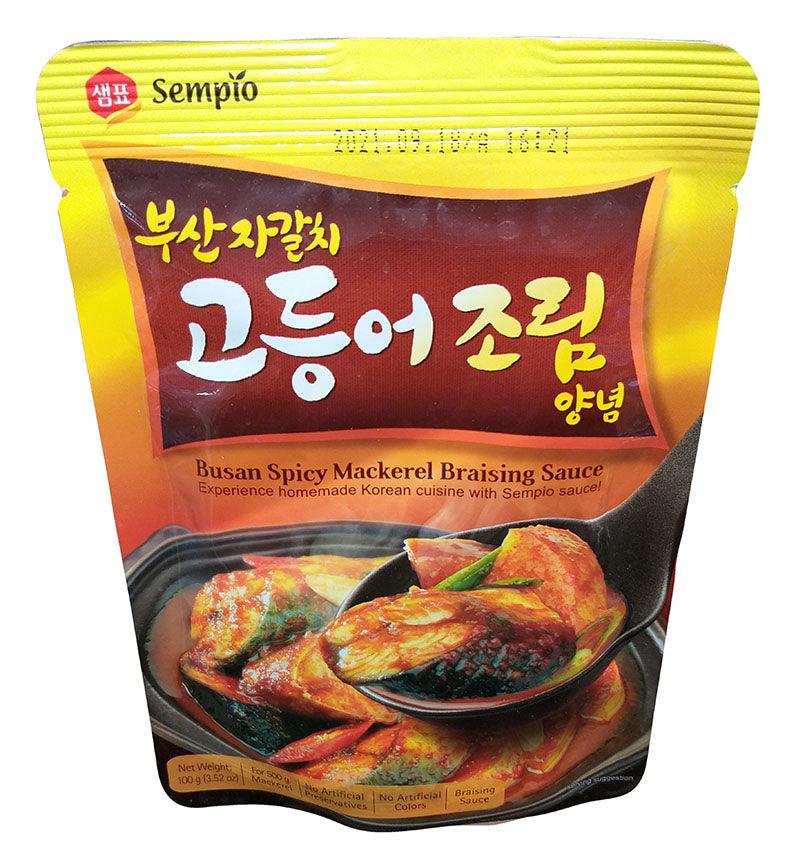 Sempio - Busan Spicy Mackerel Braising Sauce, 3.52 Ounces, (Pack of 2) - Mighty Depot