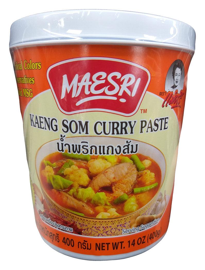 Maesri - Kaeng Som Curry Paste, 14 Ounces, (Pack of 1) - Mighty Depot