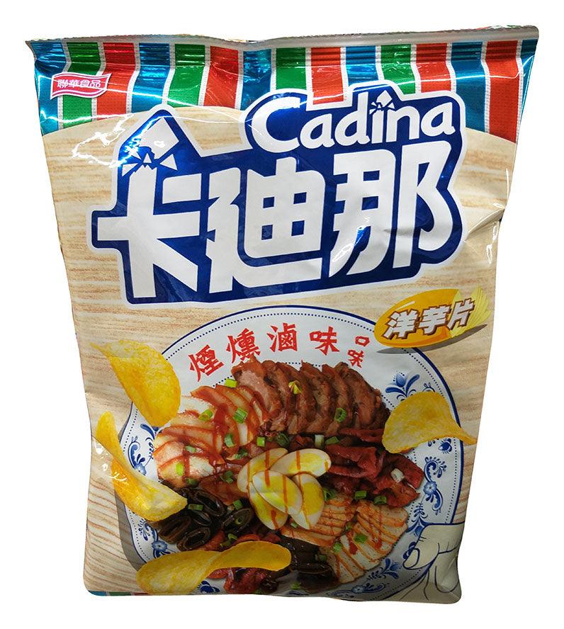 Cadina - Potato Chips (Smoked Braised), 2.9 Ounces, (Pack of 2) - Mighty Depot