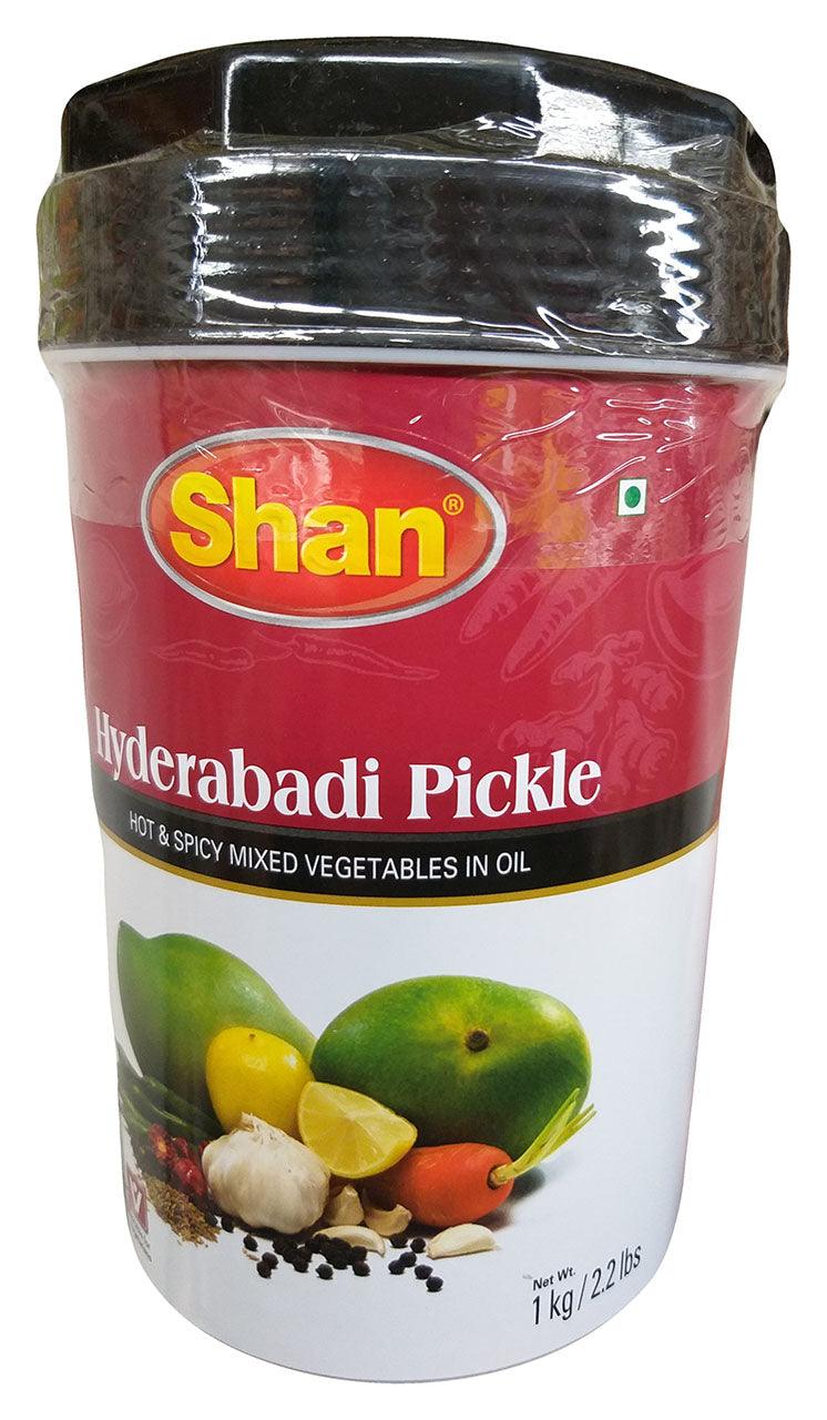 Shan - Hyderabadi Pickle Mixed Vegetables in Oil (Hot and Spicy), 2.2 Pounds, (Pack of 1 Jar) - Mighty Depot
