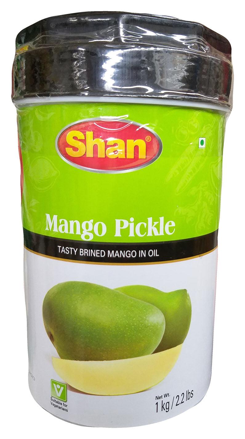 Shan - Tasty Brined Mango Pickle in Oil, 2.2 Pounds, (Pack of 1 Jar) - Mighty Depot