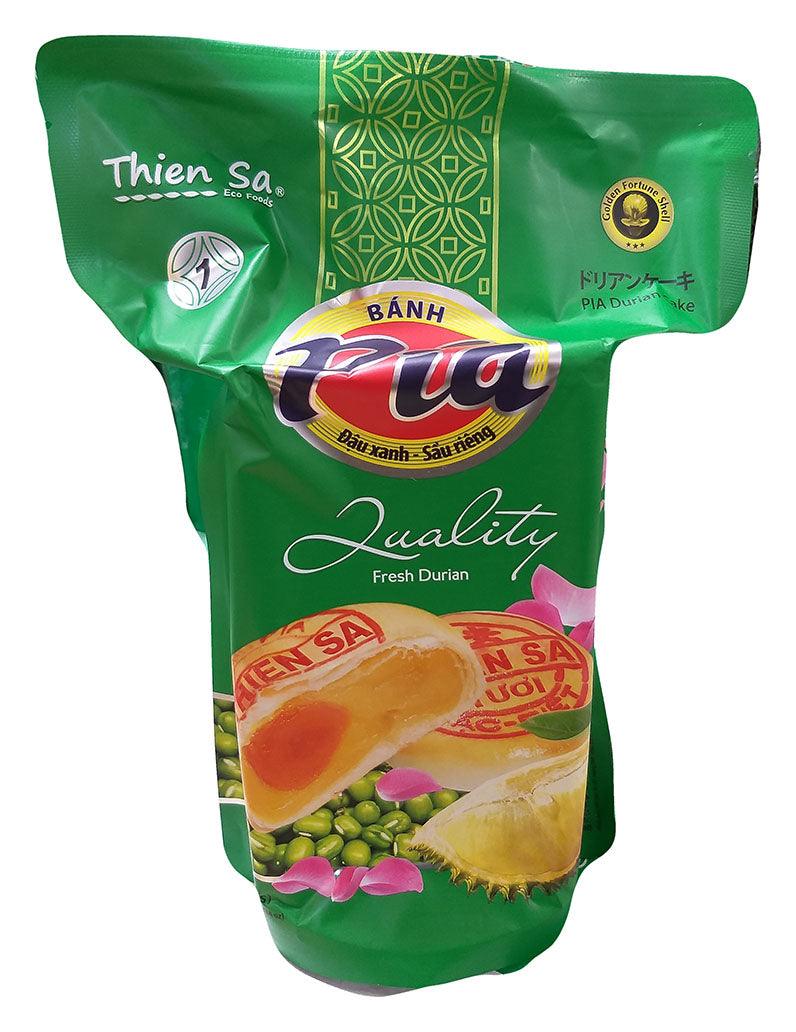 Thien Sa - Pia Cake (Durian), 14 Ounces (3oz x 4 small packs), (Pack of 1) - Mighty Depot