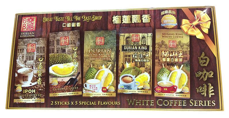 Durian Kingdom - White Coffee Series, 11.28 Ounces (1.12oz x 10 sticks), (Pack of 1) - Mighty Depot