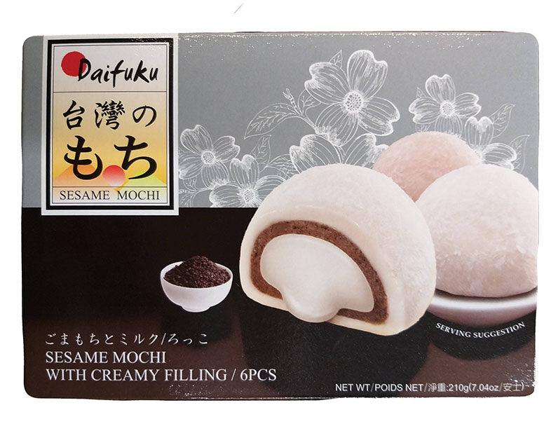 Daifuku - Sesame Mochi with Cream Filling, 7.04 Ounces, (Pack of 1) - Mighty Depot