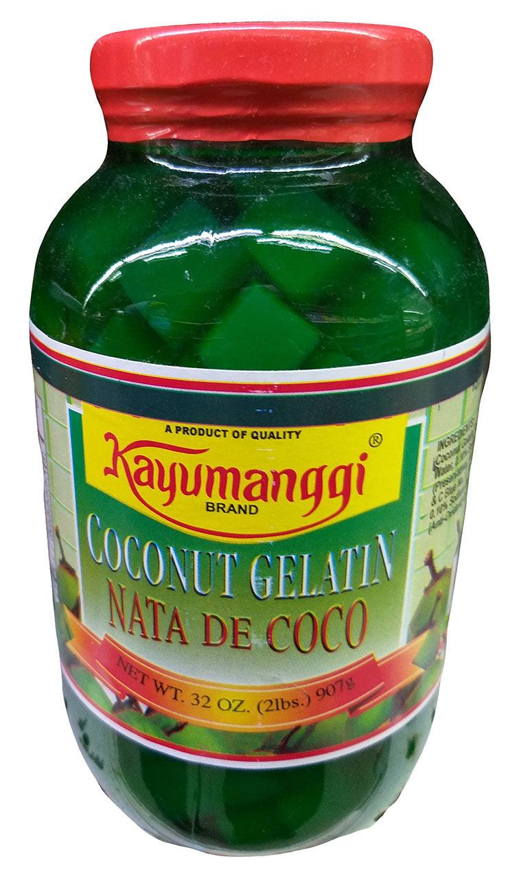 Kayumanggi - Coconut Gelatin (Green), 32 Ounces, (Pack of 2 Jars) - Mighty Depot