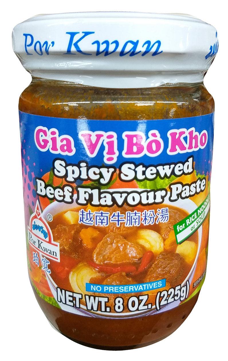 Por Kwan - Spicy Stewed Beef Flavor Paste, 8 Ounces, (Pack of 1 Jar) - Mighty Depot