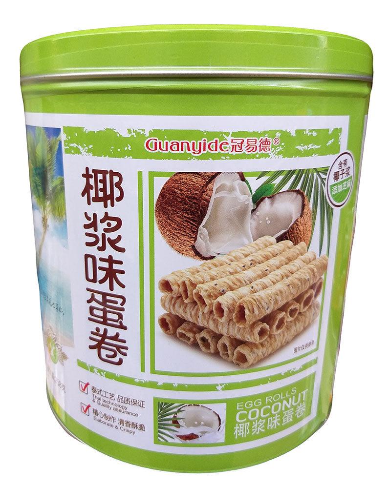 Guanyide - Egg Rolls (Coconut), 9.1 Ounces, (Pack of 1) - Mighty Depot