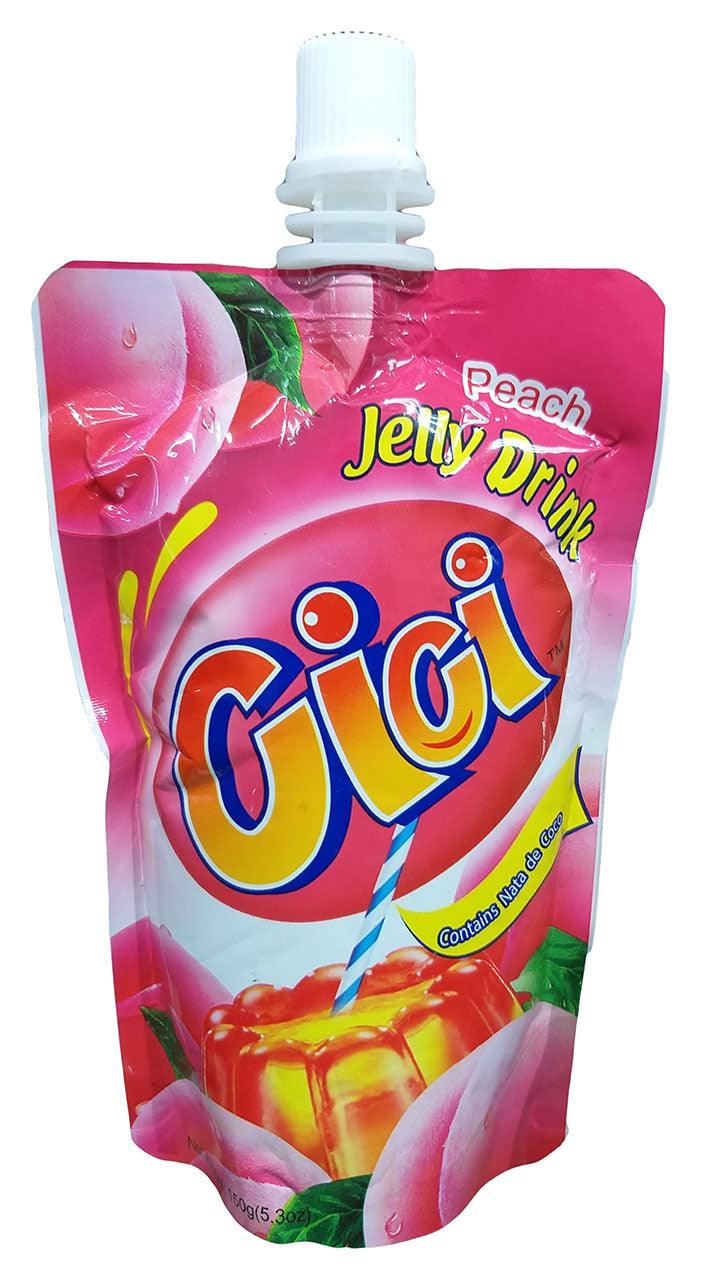 Cici - Jelly Juice Drink (Peach), 5.2 Ounces, (Pack of 5 Pouches) - Mighty Depot