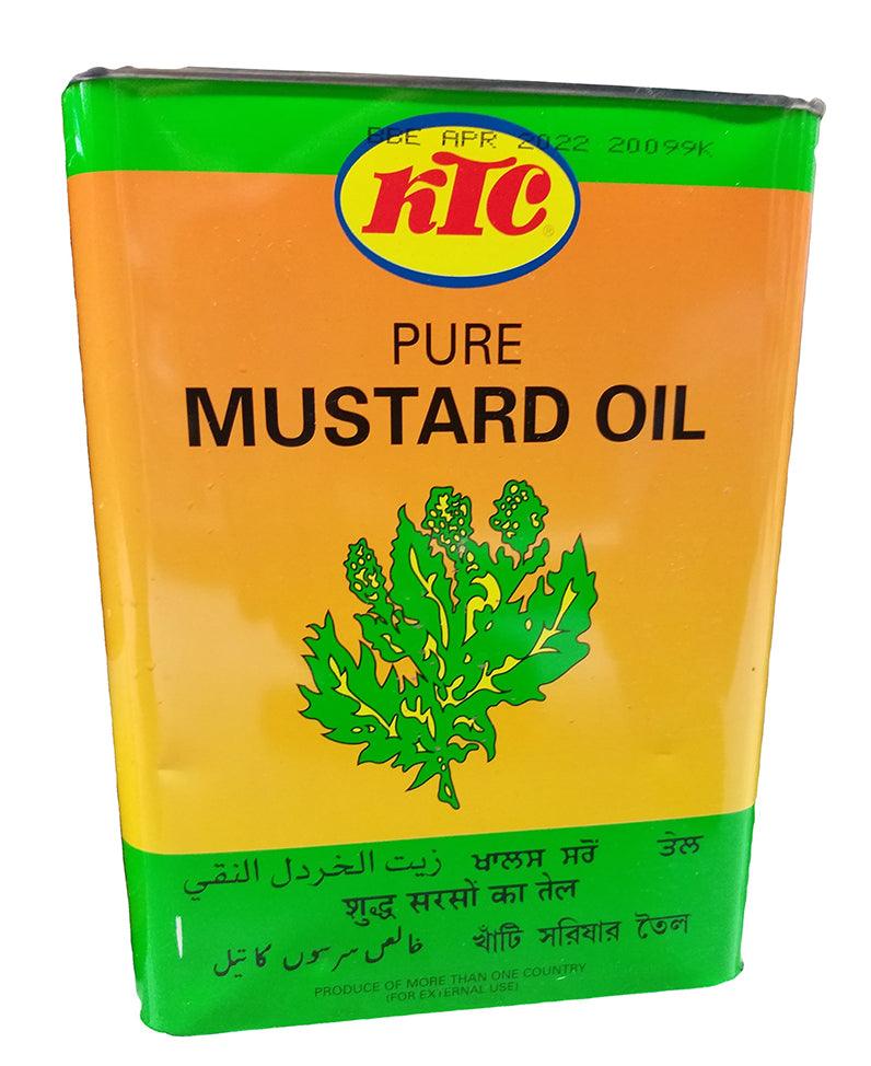 KTC - Pure Mustard Oil, 8.81 Pounds, (Pack of 1 Can) - Mighty Depot