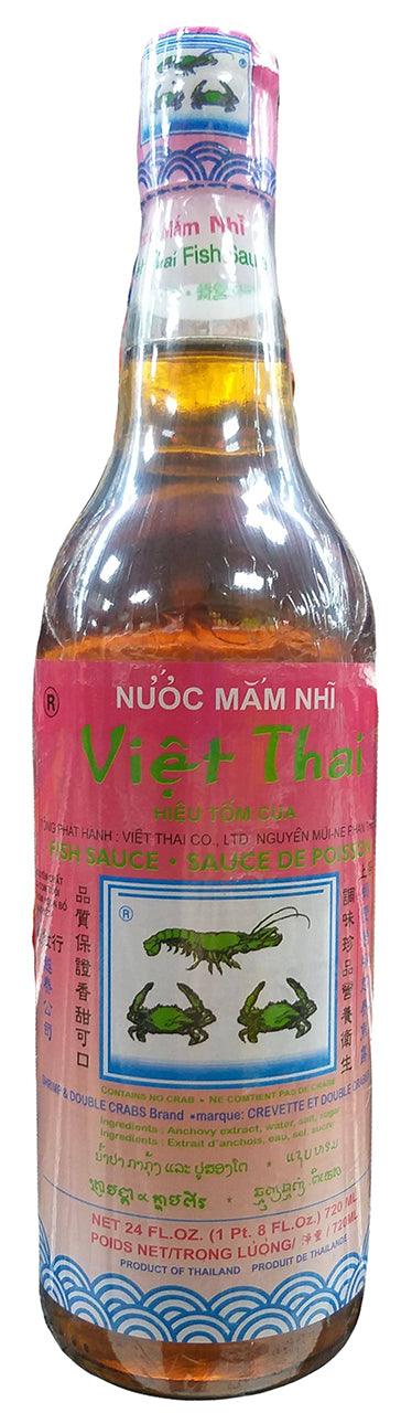 Shrimp and Double Crabs - Viet Thai Fish Sauce, 24 Ounces, (1 Bottle) - Mighty Depot