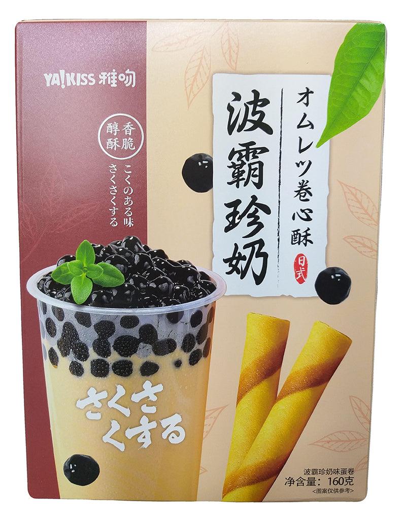 Ya! Kiss - Wafer Sticks (Milk Tea Pearls), 5.64 Ounces, (Pack of 1) - Mighty Depot