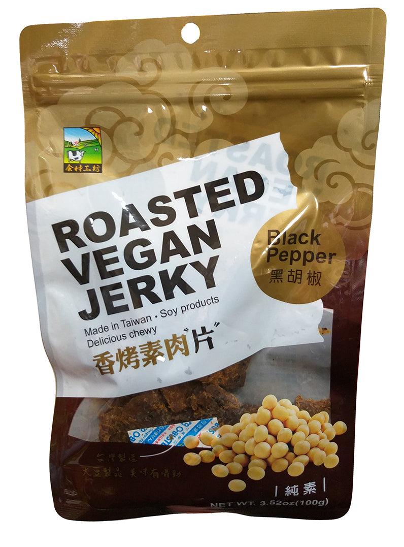 Koga House - Roasted Vegan Jerky (Black Pepper), 3.52 Ounces, (Pack of 1) - Mighty Depot