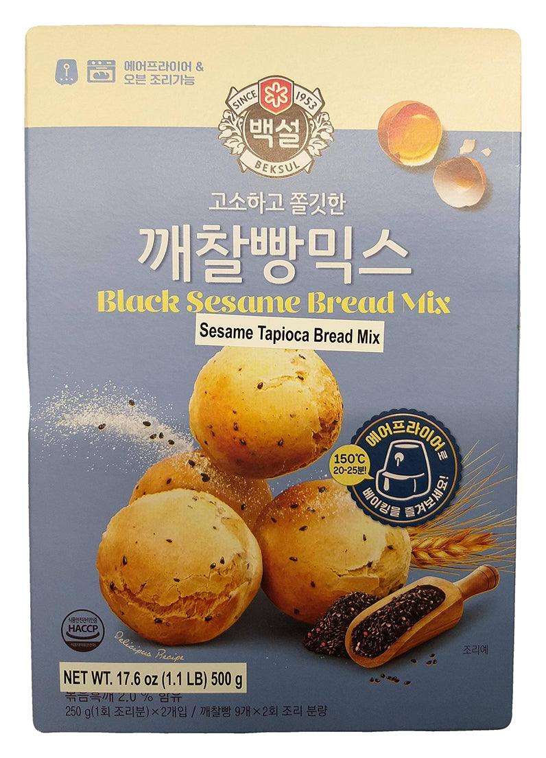 CJ - Black Sesame Bread Mix, 17.6 Ounces, 1 box - Mighty Depot