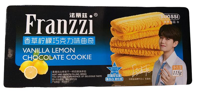 Franzzi - Vanilla Lemon Chocolate Cookie, 4 Ounces, (Pack of 1) - Mighty Depot