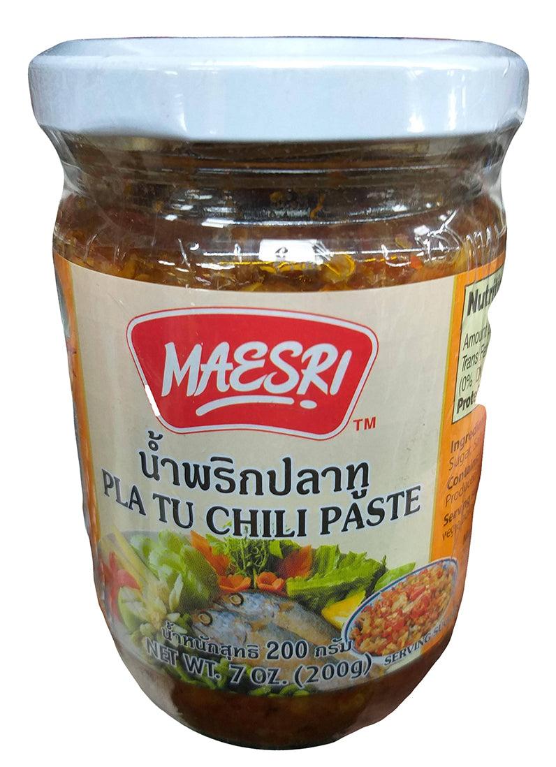 Maesri - Pla Tu Chilli Paste, 7 Ounces, (Pack of 1 Jar) - Mighty Depot