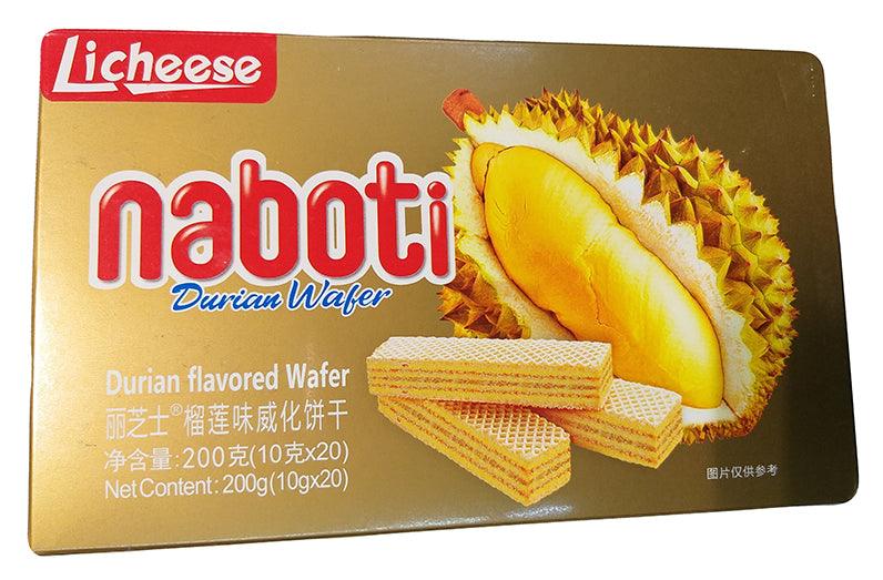 Licheese - Naboti Wafers (Durian), 14.1 Ounces, (Pack of 2) - Mighty Depot
