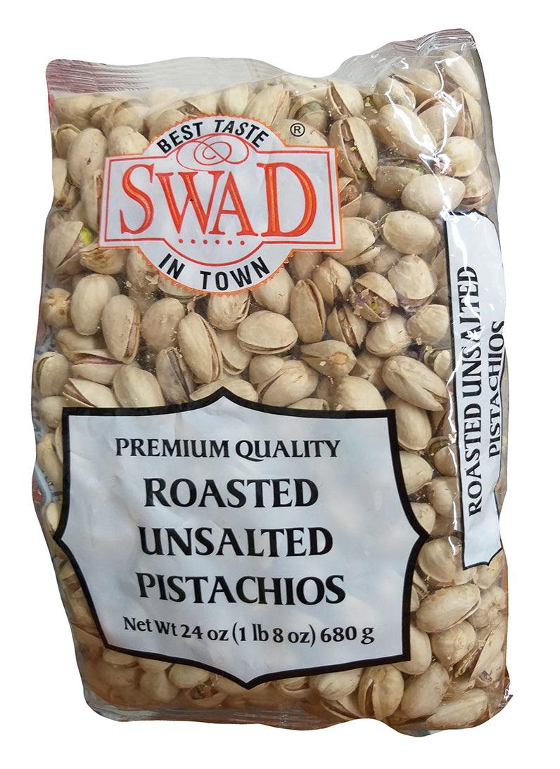 Swad - Roasted Unsalted Pistachios, 1.8 Pounds, (1 Bag) - Mighty Depot