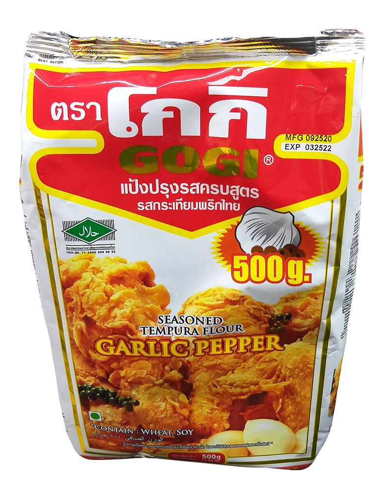Gogi - Seasoned Tempura Flour (Garlic Pepper), 17.6 Ounces (2 Bags) - Mighty Depot