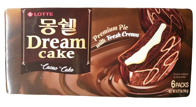 Lotte - Dream Cake (Cacao Cake), 6.77 Ounces, 1 box of 6 cakes - Mighty Depot