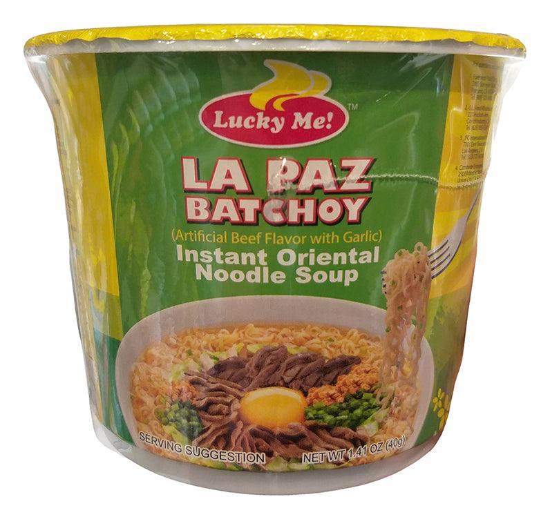 Lucky Me! - Instant Noodle Soup (La Paz Batchoy), 1.41 Ounces, (1 Cup) - Mighty Depot