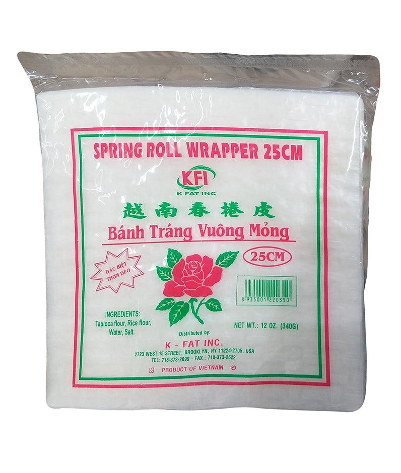 KFI - Spring Roll Wrapper (25CM), 12 Ounces, (1 Bag) - Mighty Depot