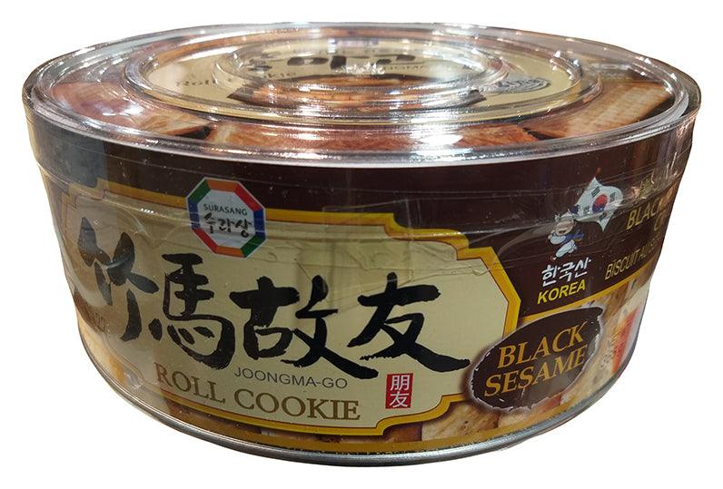 Surasang - Joongma-Go Roll Cookie (Black Sesame), 12.87 Ounces, (1 Count ) - Mighty Depot