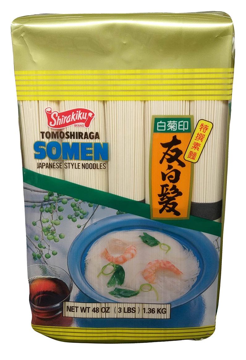 Shirakiku - Tomoshiraga Somen Japanese Style Noodles, 3 Pounds, (1 Pouch) - Mighty Depot