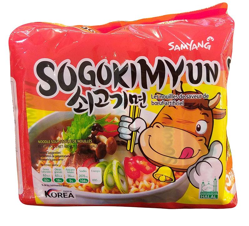 Samyang - Sogokimyun Noodle Soup, 1.32 Pounds, (1 Pack of 5) - Mighty Depot