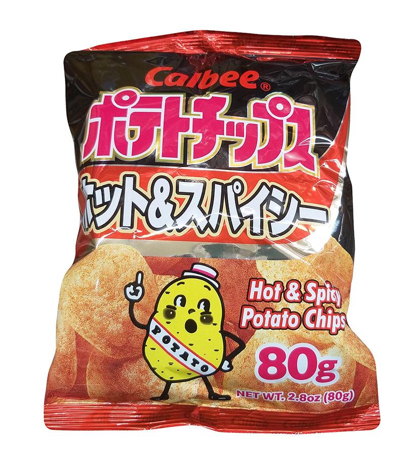Calbee - Potato Chips (Hot and Spicy), 5.6 Ounces (2 Bags) - Mighty Depot