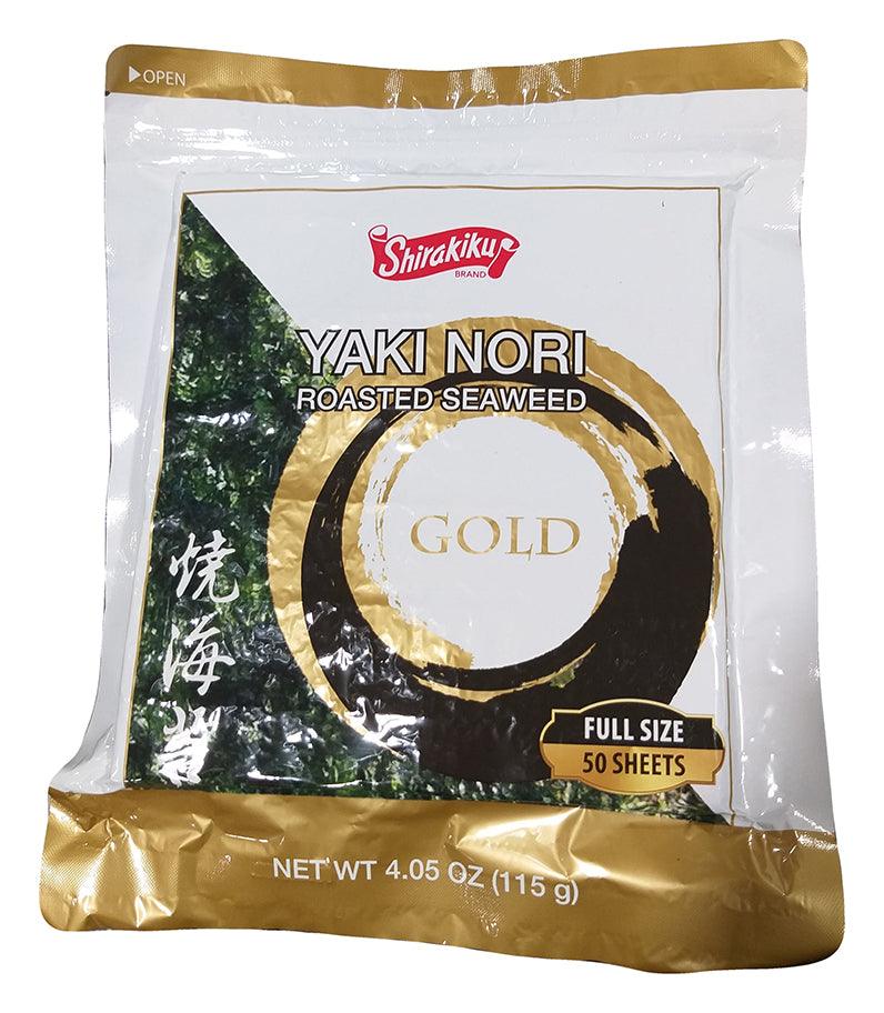 Shirakiku - Yaki Nori Roasted Seaweed, 4.05 Ounces, (1 Bag) - Mighty Depot