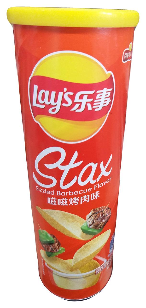 Frito Lay - Lay's Stax Potato Chip (Sizzled Barbecue), 3.66 Ounces, (1 Can) - Mighty Depot