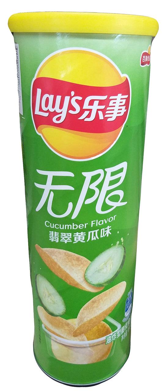 Frito Lay - Lay's Stax Potato Chip (Cucumber), 3.66 Ounces, (1 Can) - Mighty Depot