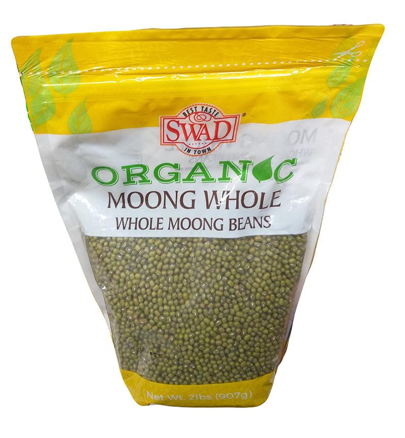 Swad - Moong Whole (Whole Moong Beans), 2 Pounds, (1 Bag) - Mighty Depot
